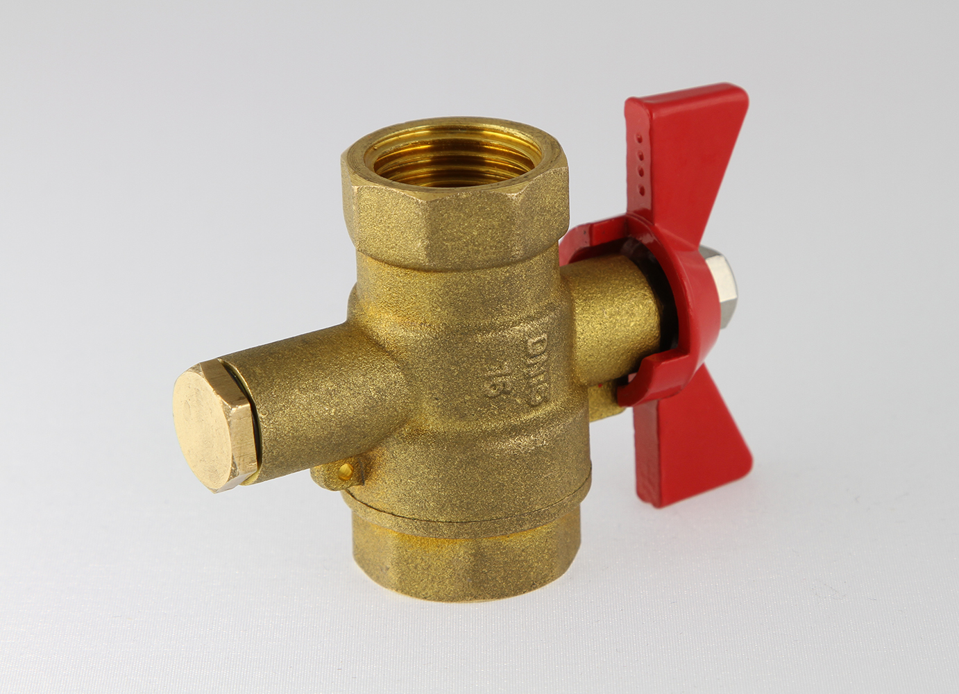 Ридан 187F0593R — Шаровой кран для монтажа датчика температуры теплосчетчика Ду15 мм