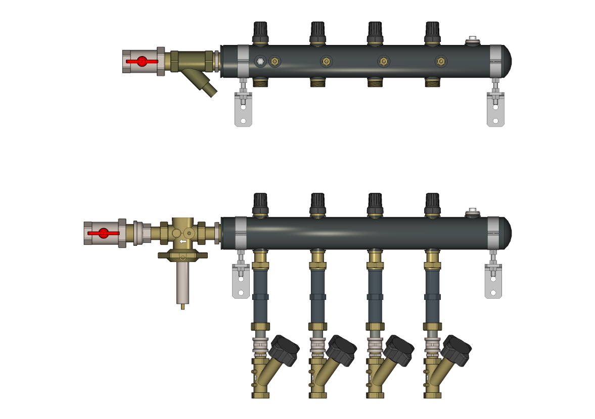 Ридан TDU.5R 162L2016R — Узел распределительный этажный DN50-4L-25-APT20-MNT15