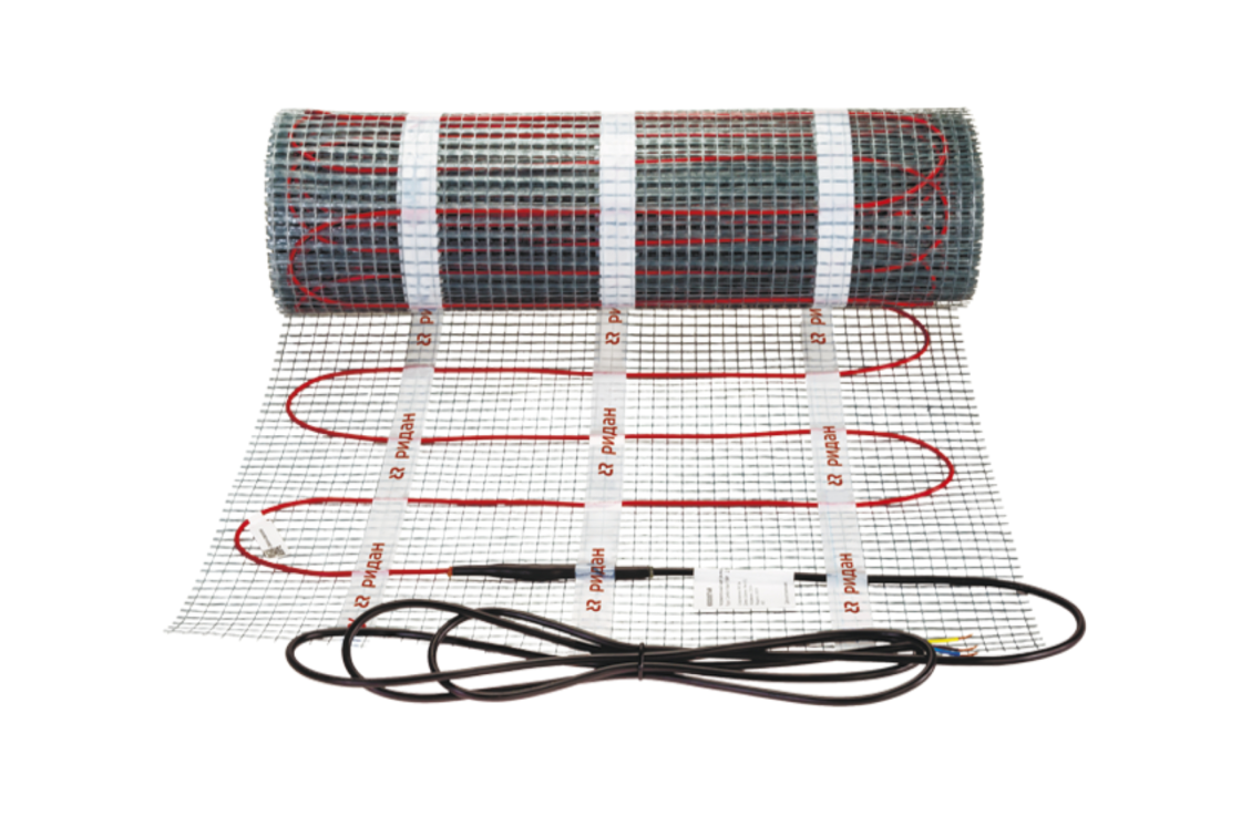 Ridan 21RT1087R — Нагревательный мат Ridan TF-200 10 м² с терморегулятором Ridan Twist (черный)