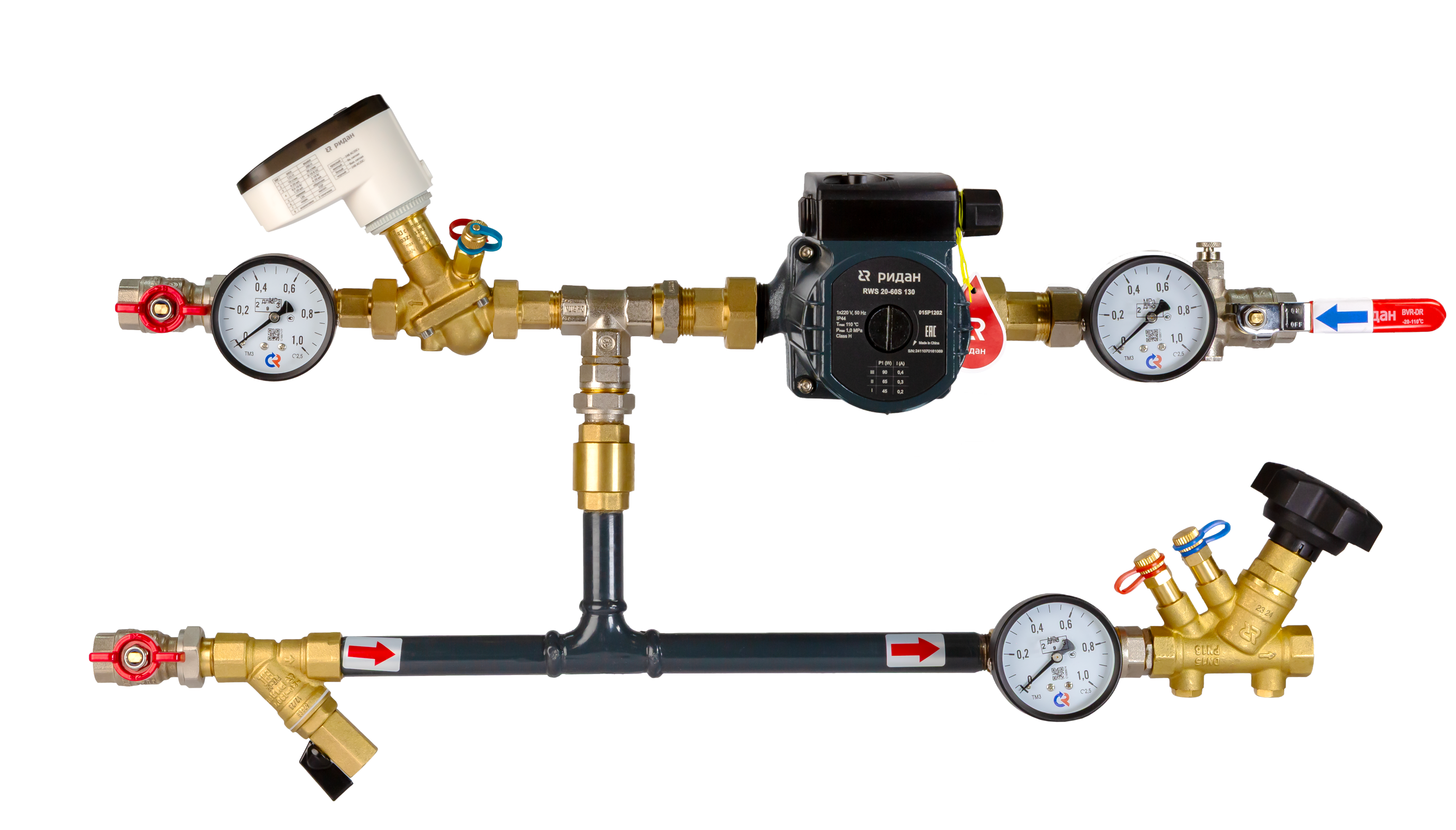 Ридан 122W0135HR — Узел теплоснабжения АУУ-AQT-LF-4-15-15-C-S правый, 0-10В H
